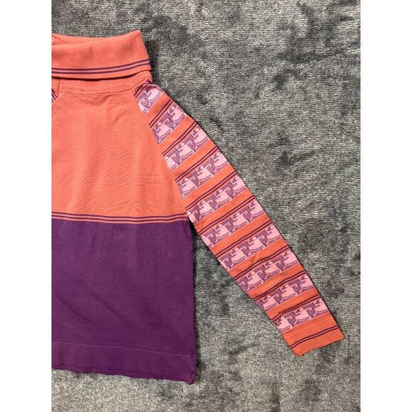 Vintage 1970's Danskin Pink and Purple 100% Nylon Set- Flare Leg Pants Size 3 - Picture 8 of 8